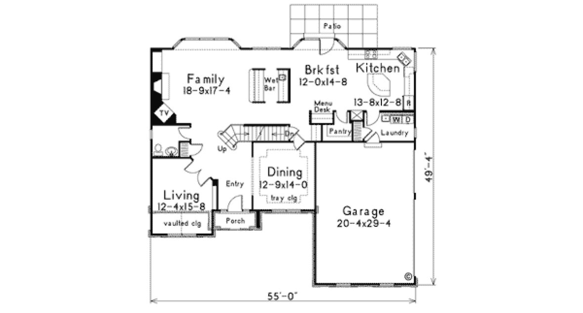Main Floor Plan for House Plan #639613