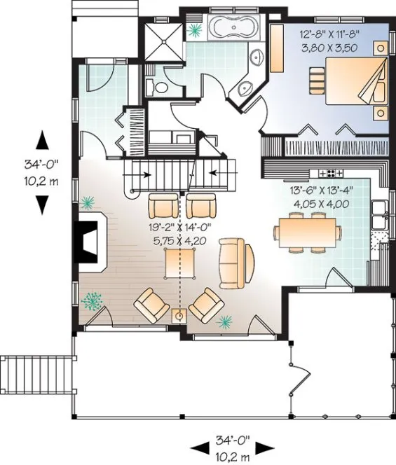 Main Floor Plan for House Plan #147393