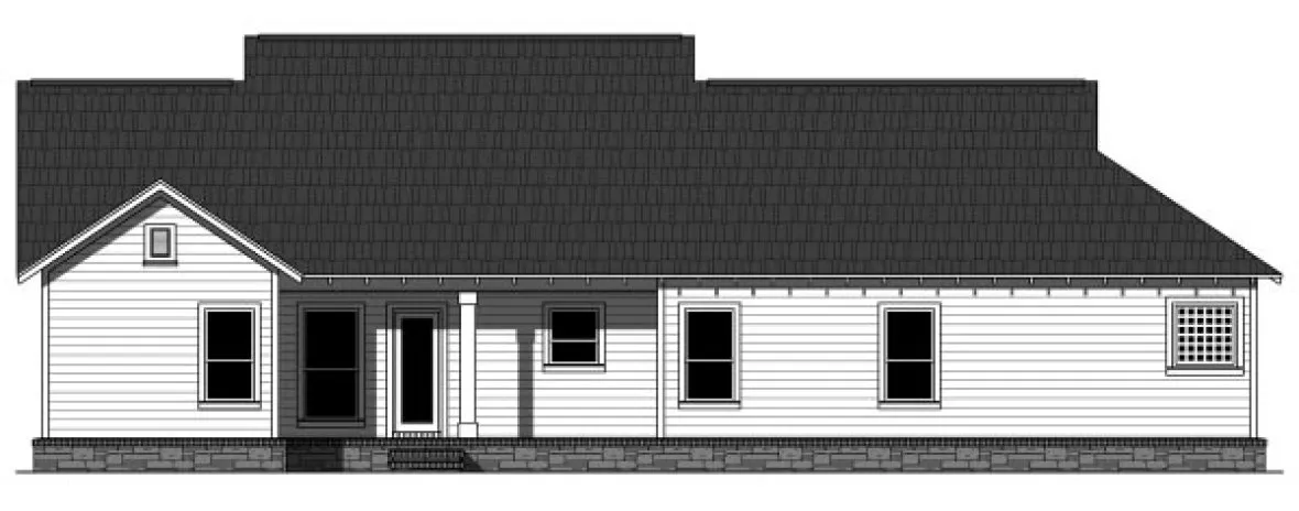 Rear Elevation for House Plan #214161