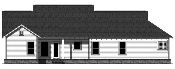 Rear Elevation for House Plan #214161