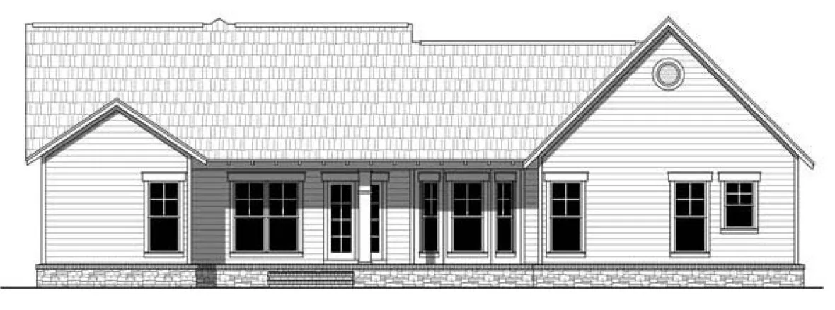 Rear Elevation for House Plan #219161