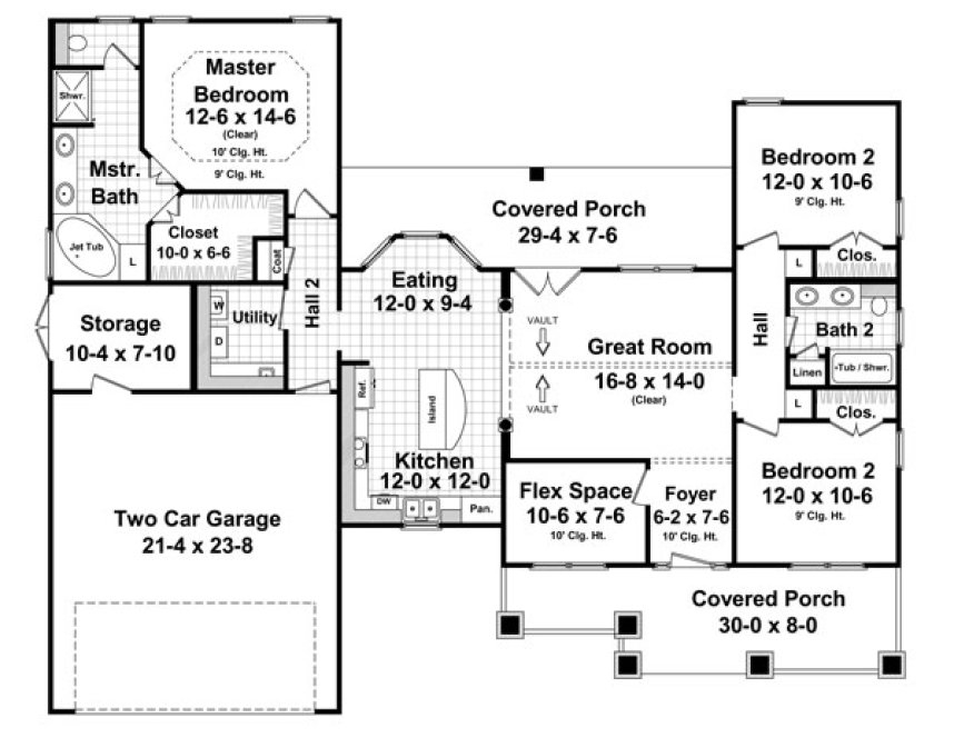 Main Floor Plan for House Plan #219161