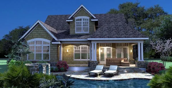 Rear Elevation for House Plan #643412