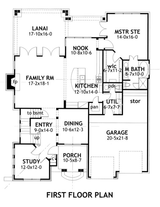 Main Floor Plan for House Plan #643412