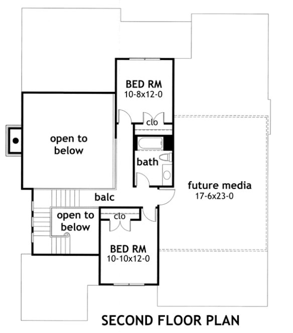 Second Floor Plan for House Plan #643412