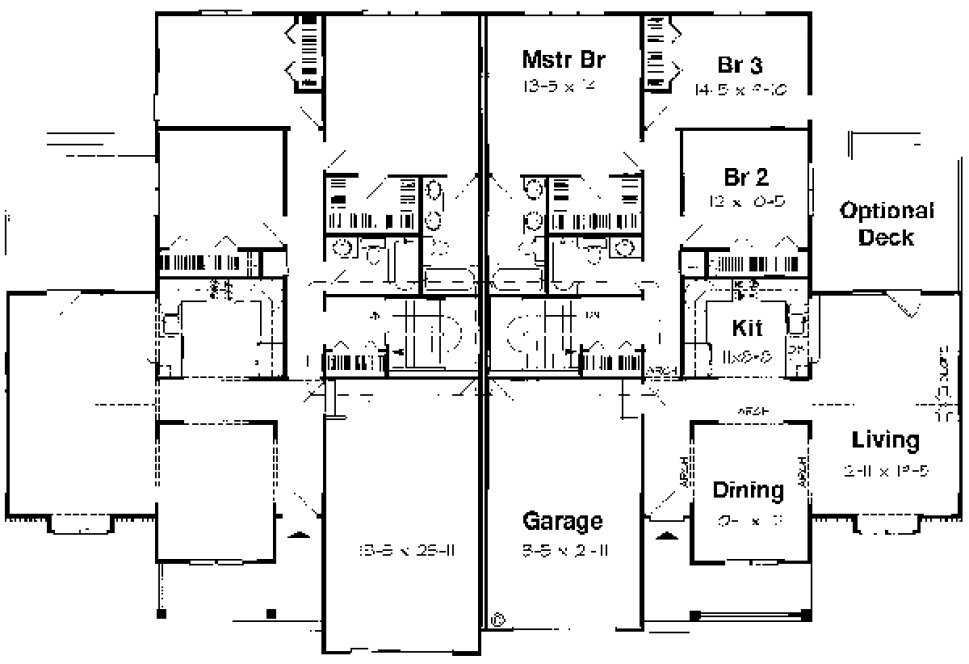 Main Floor Plan for House Plan #184424