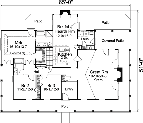 Main Floor Plan for House Plan #634491