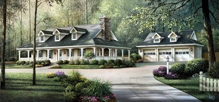 Full Rendering for House Plan #634491
