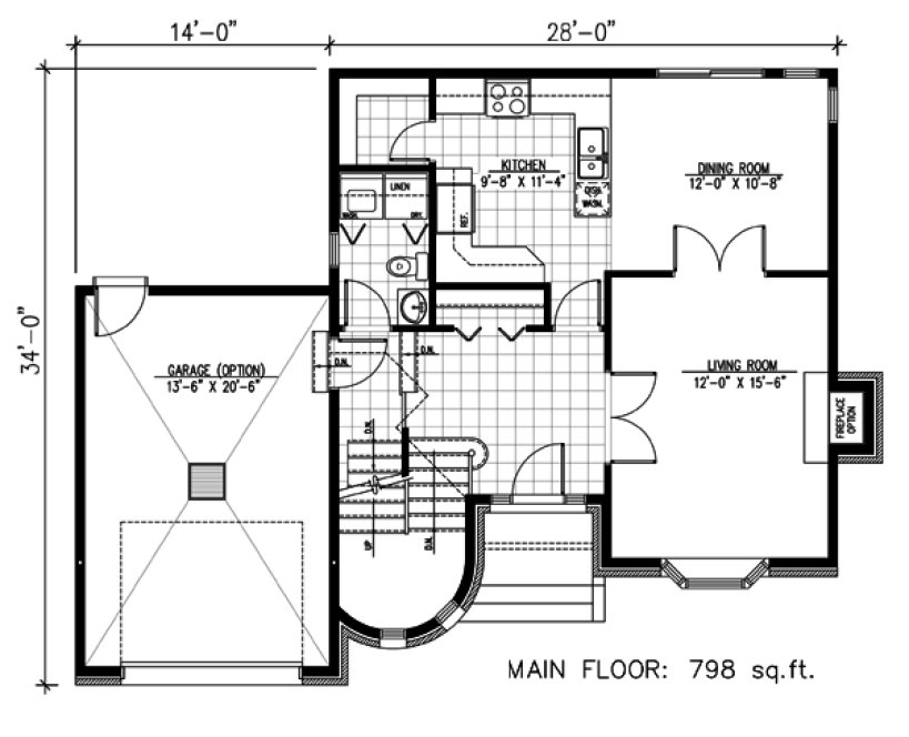 Main Floor Plan for House Plan #420161