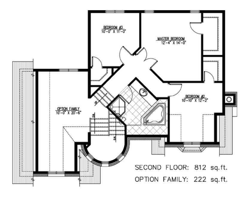 Second Floor Plan for House Plan #420161