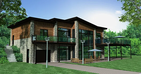 Rear Elevation for House Plan #422941