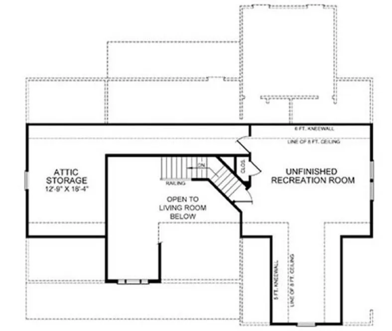 Attic Plan for House Plan #659771