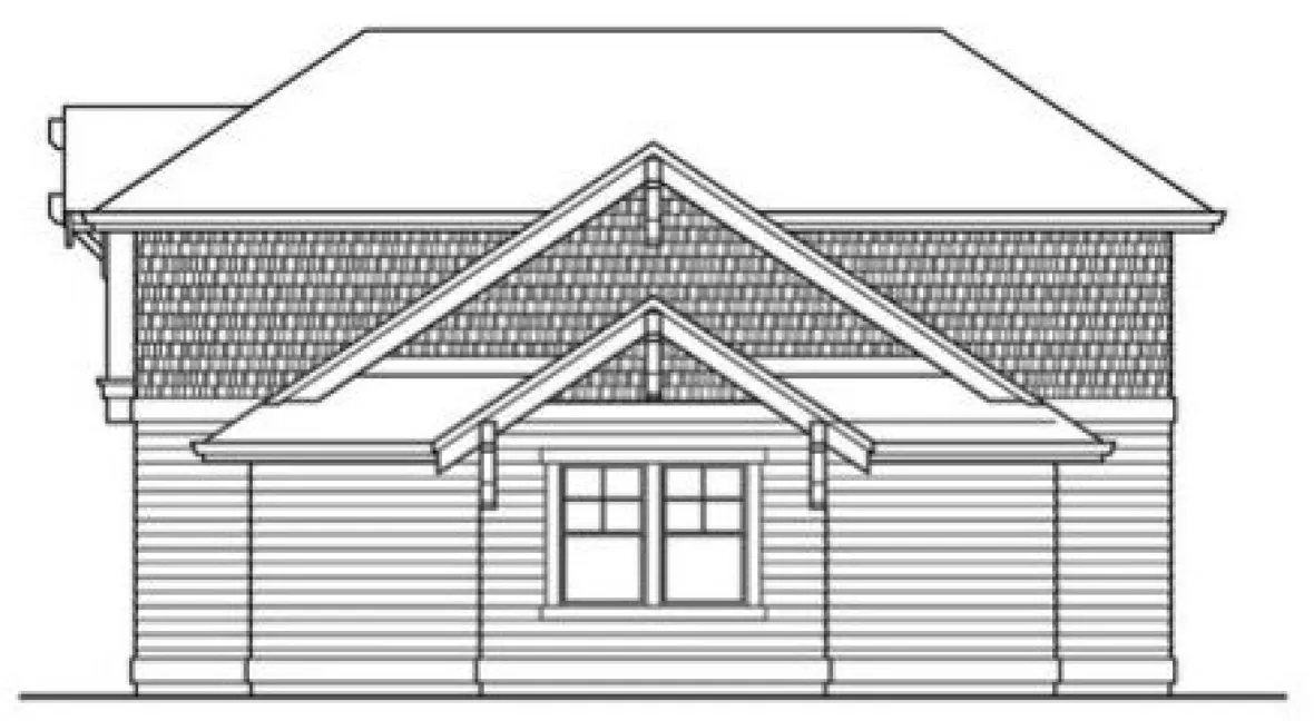 Right Elevation for House Plan #332321
