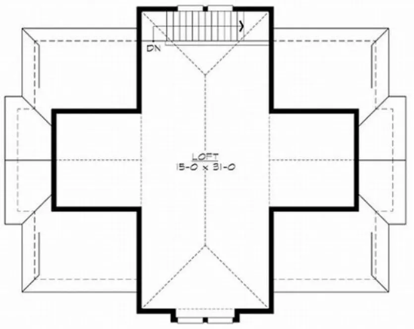 Second Floor Plan for House Plan #332321