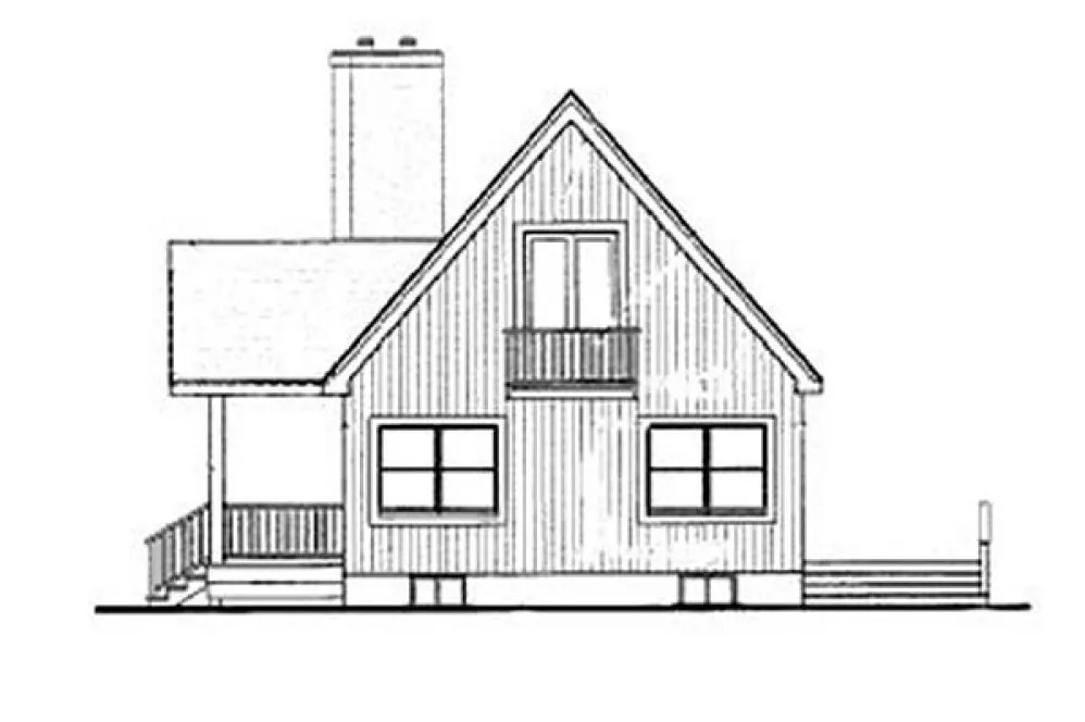Rear Elevation for House Plan #626761