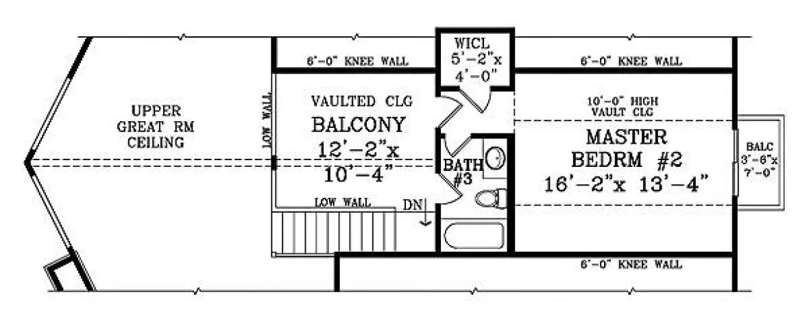 Second Floor Plan for House Plan #626761
