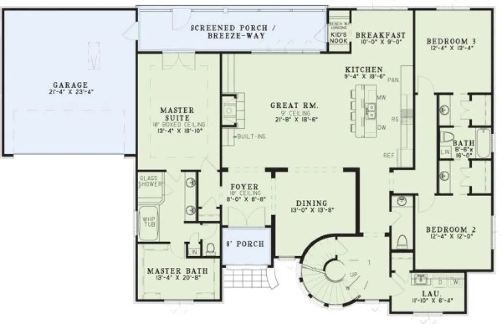 Main Floor Plan for House Plan #318692