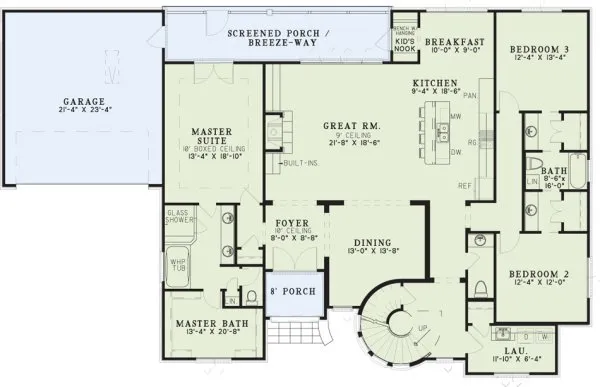 Main Floor Plan for House Plan #318692