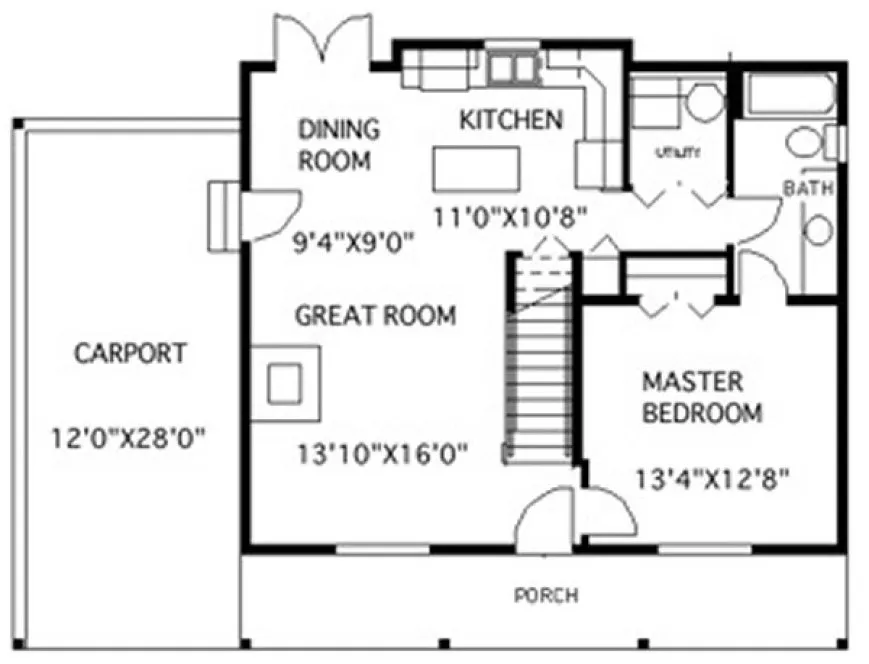 Main Floor Plan for House Plan #507931