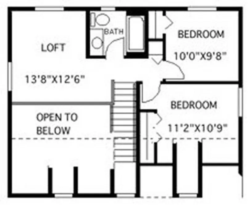 Second Floor Plan for House Plan #507931