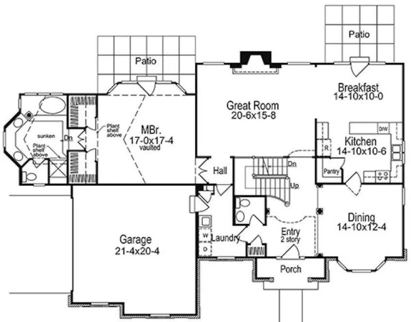Main Floor Plan for House Plan #634262