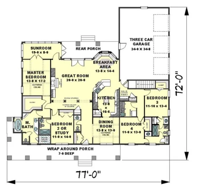 Main Floor Plan for House Plan #438182