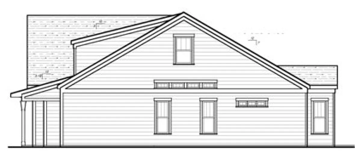 Right Elevation for House Plan #125012