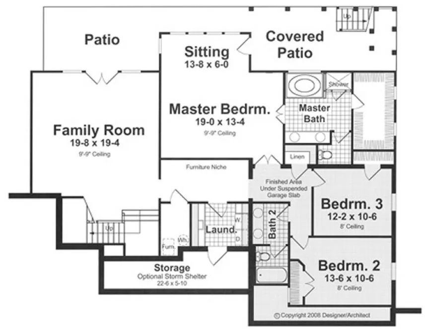 Basement Plan for House Plan #121323