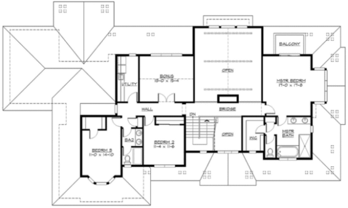 Second Floor Plan for House Plan #338553