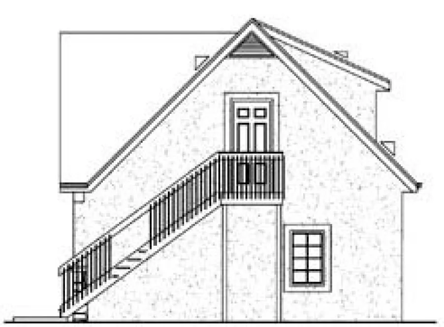 Right Elevation for House Plan #360650