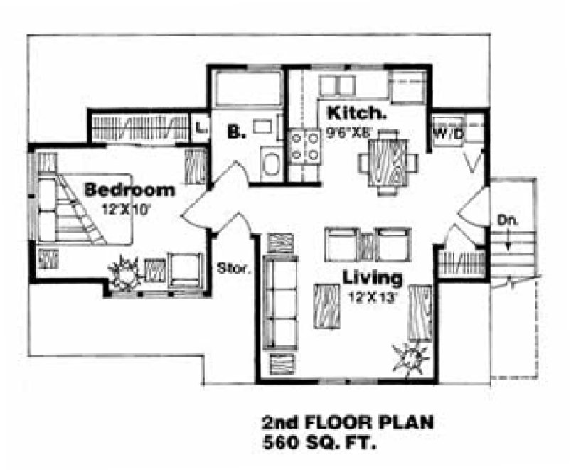 Second Floor Plan for House Plan #360650