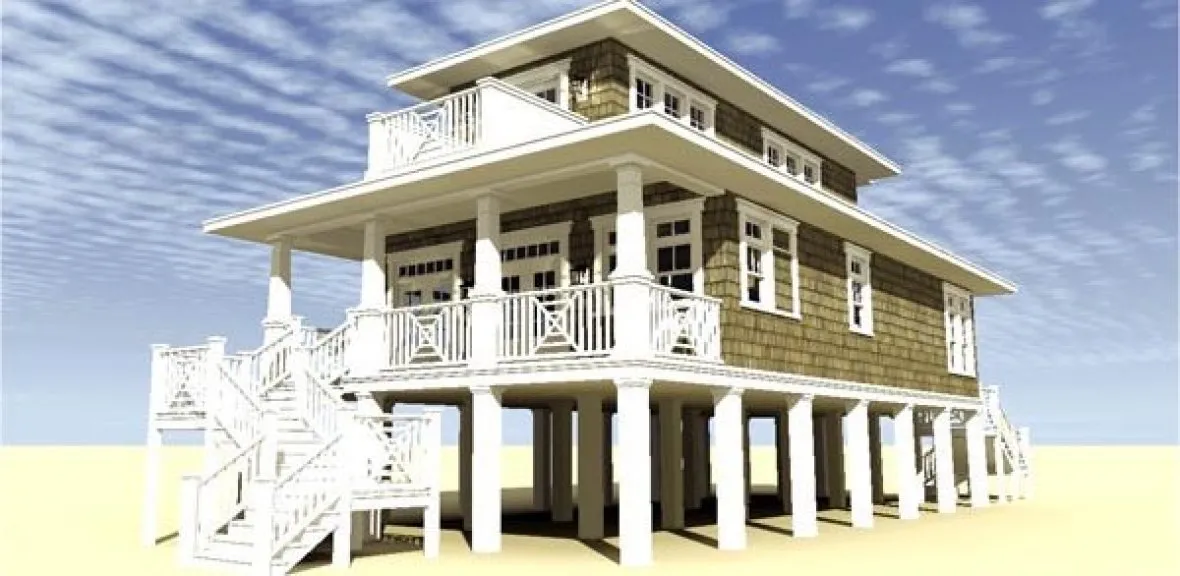 Rear Elevation for House Plan #661851