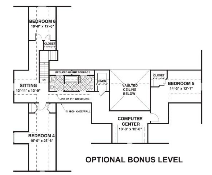 Attic Plan for House Plan #274922