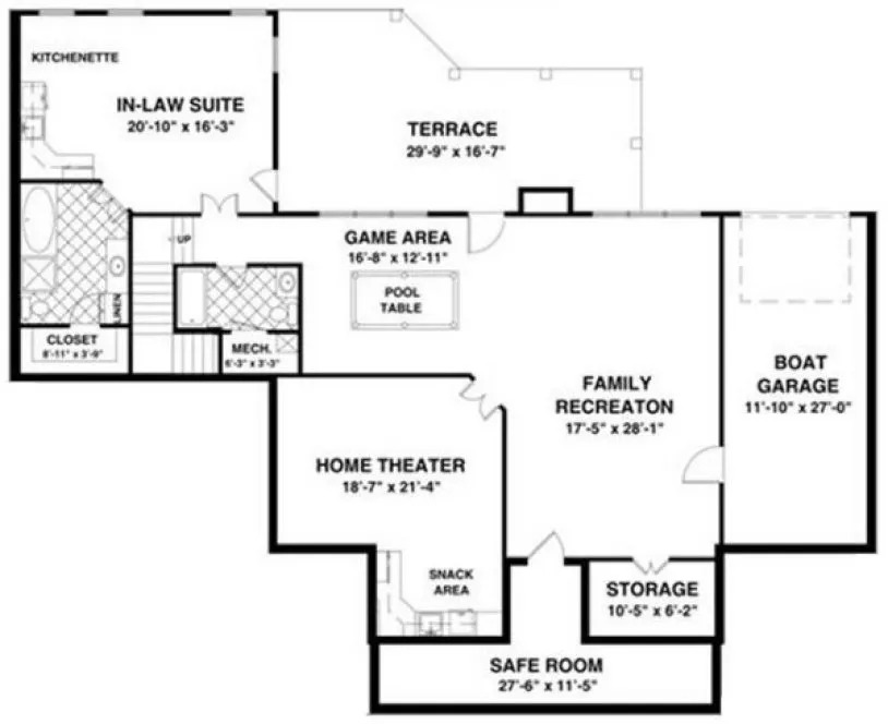 Basement Plan for House Plan #276512