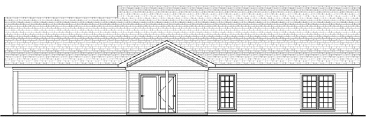 Rear Elevation for House Plan #270041
