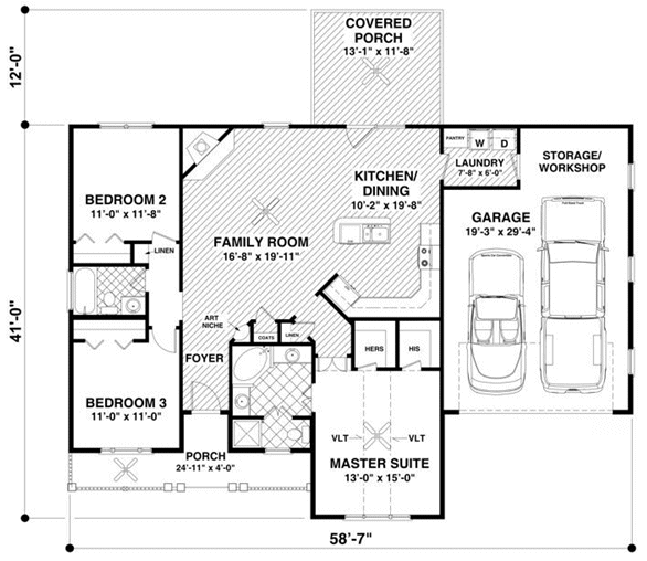 Main Floor Plan for House Plan #270041
