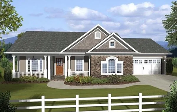 Full Rendering for House Plan #270041
