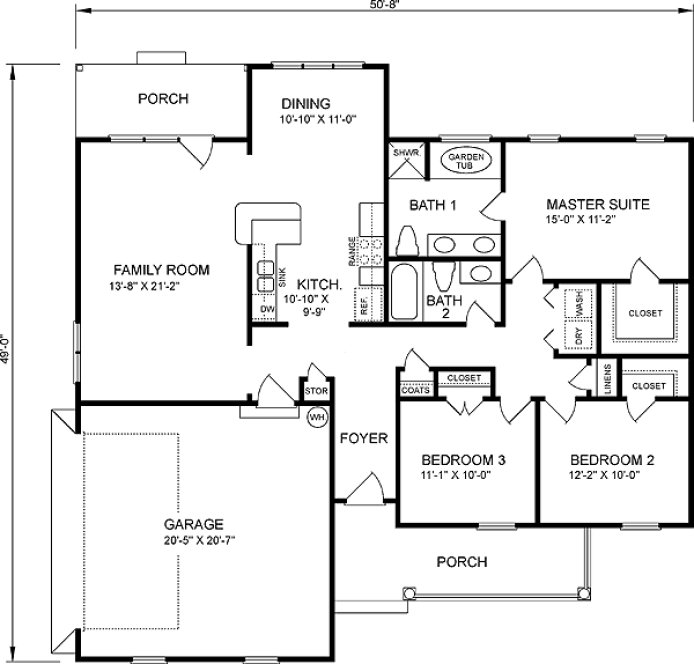 Main Floor Plan for House Plan #652741