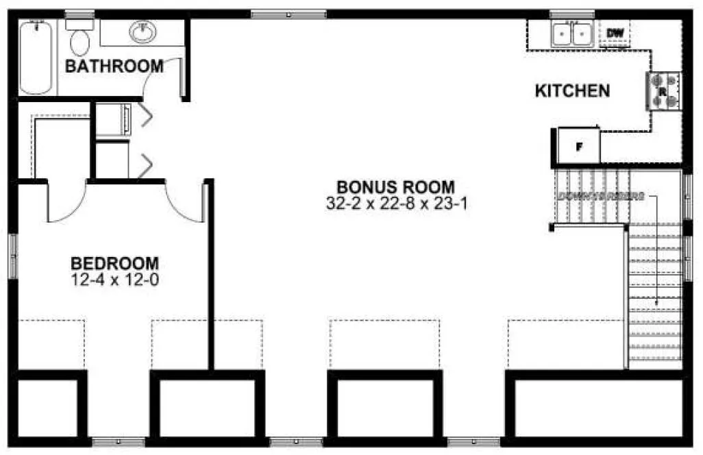 Second Floor Plan for House Plan #195053