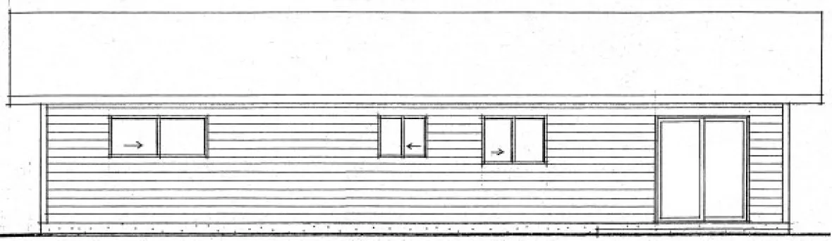 Rear Elevation for House Plan #201064