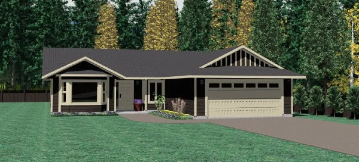 Full Rendering for House Plan #201064