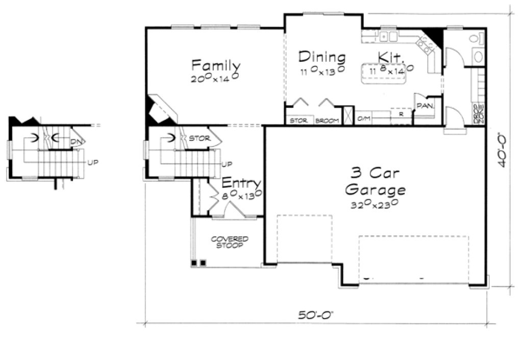 Main Floor Plan for House Plan #155912