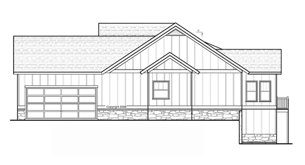 Right Elevation for House Plan #121132