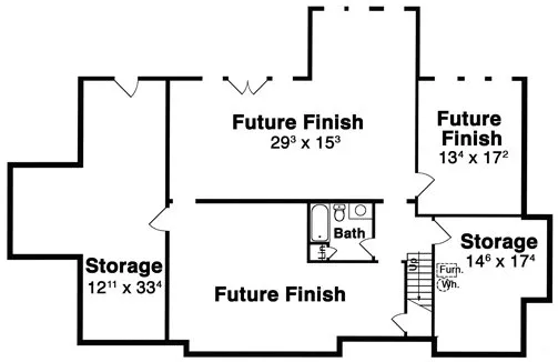 Basement Plan for House Plan #121132
