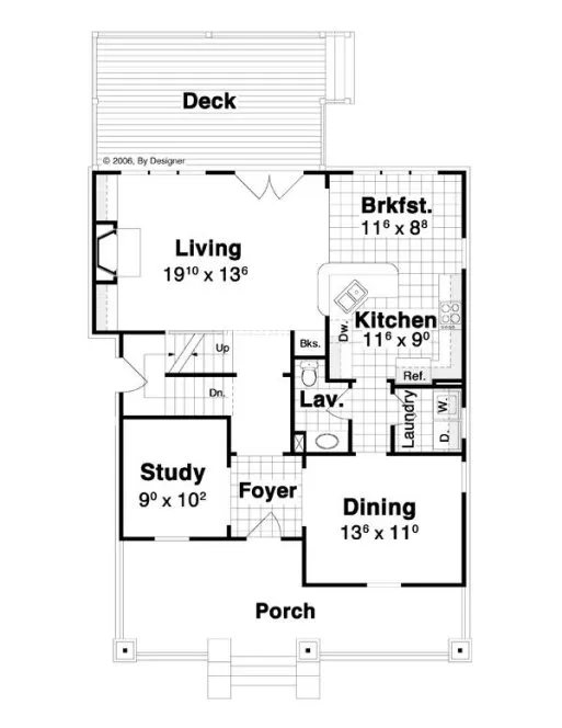 Main Floor Plan for House Plan #120012
