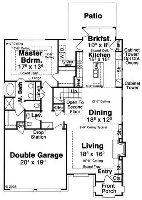 Main Floor Plan for House Plan #121112