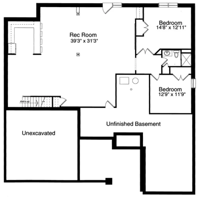 Basement Plan for House Plan #533642