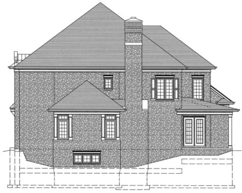 Right Elevation for House Plan #534494
