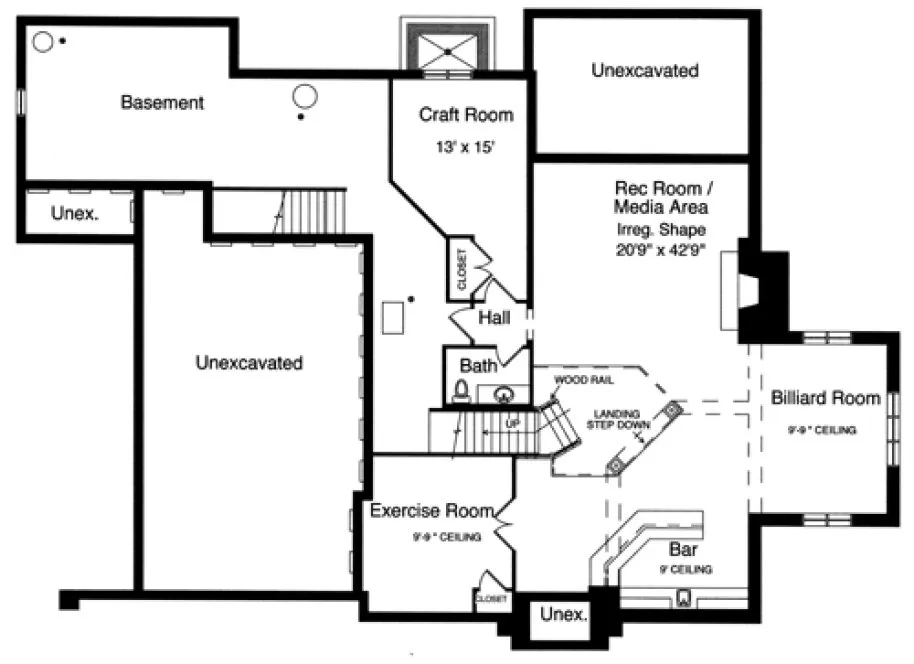 Basement Plan for House Plan #534494