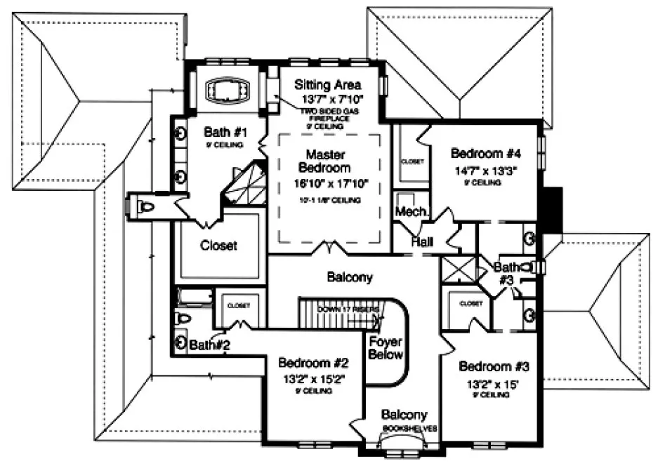 Second Floor Plan for House Plan #534494